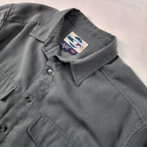 ExOfficio Olive Green Long Sleeve Button Men X Large Thick Travel Outdoor Shirt